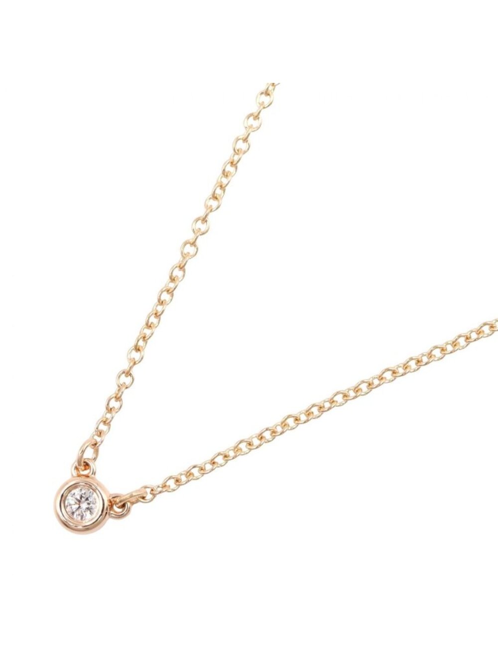 Tiffany & Co Necklace by the Yard Diamond 18k Pink Gold